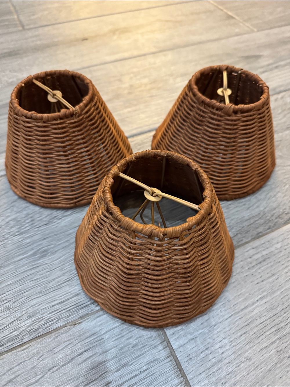 3 Woven Rattan Mini Lamp Shade - Brown